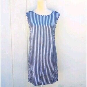 Onia Marina Mini Sleeveless Striped Blue Dress/coverup Size Small
